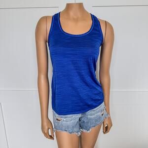 Athleta, Shadow Striped Chi Tank-Capri Blue, Women’s Workout Tank-Size X-Small